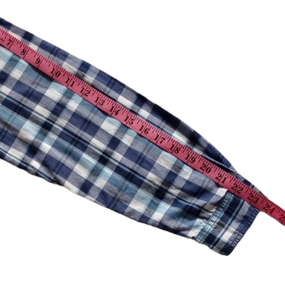 Cherokee Boys Plaid Long Sleeve Button-Down Shirt.Size XL(16 /18).Blue, White. - Picture 9 of 11